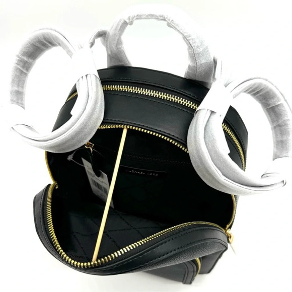 Michael Kors Medium Jaycee Backpack Black/Gold - Picture 8 of 12